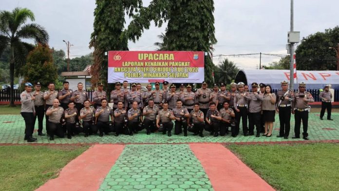 Keterangan foto: 27 Personel Polres Minsel Naik Pangkat (dok.istimewa)
